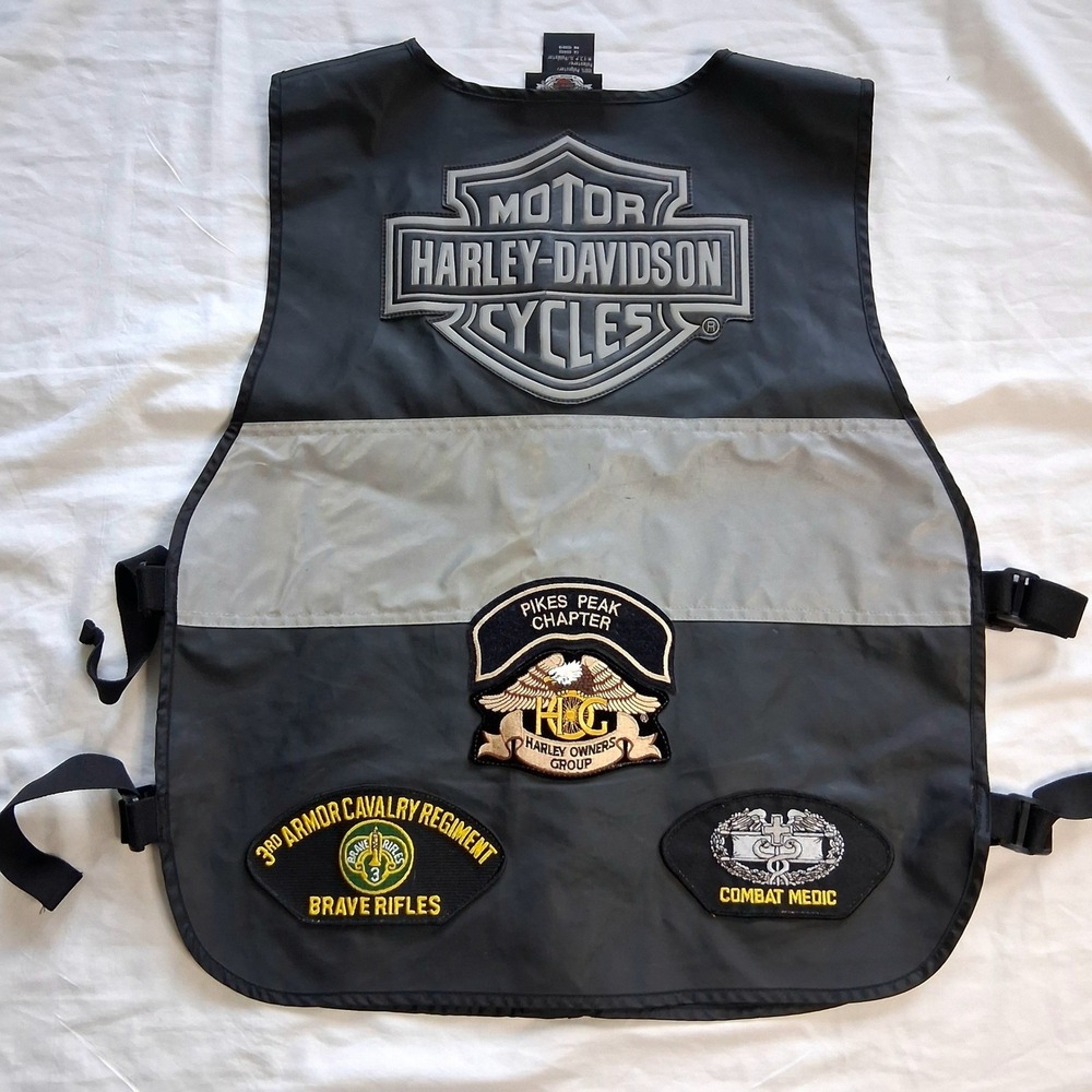 Harley Davidson Motorcycle Vest Biker‎ Patches Moto Riding Universal
